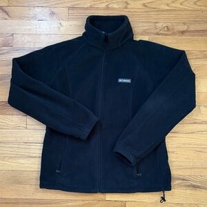 Columbia Woman’s Black Full-Zip Fleece Jacket with Stand Collar